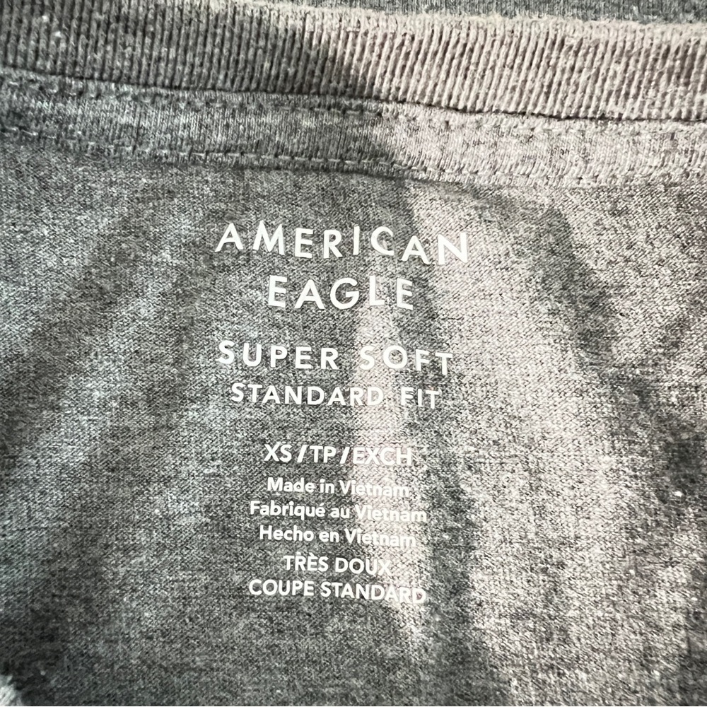 American Eagle Outfitters Gray Short Sleeve Tee Casual Comfort - Picture 3 of 6
